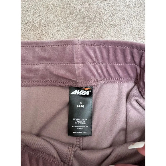 Avia Women's Flared Velour Pants Purple Size S Casual Wide-Leg - Picture 2 of 8